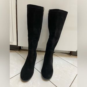 Marc Fisher knee high suede black boot size 8.5
